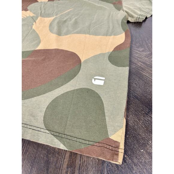 G-Star Raw Camo T-Shirt Women's M Military Short Sleeve Crew Neck White Logo - Picture 10 of 10